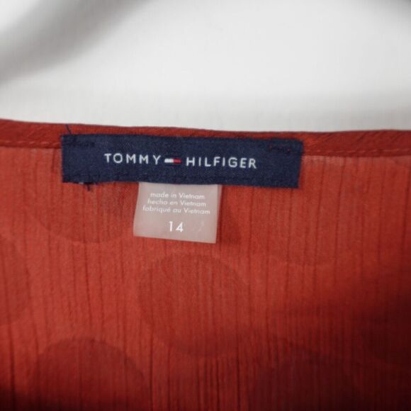 Tommy Hilfiger Womens Ruffled Polka Dot Dress Size 14 - Picture 12 of 14